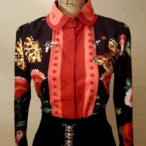 COPY - Lai meng five cats red pattern silky work …